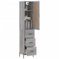 Highboard Grau Sonoma 34,5x34x180 cm Holzwerkstoff Highboard Grau Sonoma 34,5x34x180 cm Holzwerkstoff