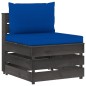 vidaXL 9-tlg. Garten-Lounge-Set mit Kissen Grau Imprägniertes Holz vidaXL 9-tlg. Garten-Lounge-Set mit Kissen Grau Imprägniertes Holz
