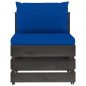 vidaXL 9-tlg. Garten-Lounge-Set mit Kissen Grau Imprägniertes Holz vidaXL 9-tlg. Garten-Lounge-Set mit Kissen Grau Imprägniertes Holz