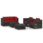 6-tlg. Garten-Lounge-Set mit Kissen Grau Imprägniertes Holz 6-tlg. Garten-Lounge-Set mit Kissen Grau Imprägniertes Holz