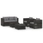6-tlg. Garten-Lounge-Set mit Kissen Grau Imprägniertes Holz 6-tlg. Garten-Lounge-Set mit Kissen Grau Imprägniertes Holz