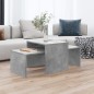 Couchtisch-Set Betongrau 100x48x40 cm Holzwerkstoff Couchtisch-Set Betongrau 100x48x40 cm Holzwerkstoff