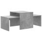 Couchtisch-Set Betongrau 100x48x40 cm Holzwerkstoff Couchtisch-Set Betongrau 100x48x40 cm Holzwerkstoff