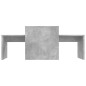Couchtisch-Set Betongrau 100x48x40 cm Holzwerkstoff Couchtisch-Set Betongrau 100x48x40 cm Holzwerkstoff