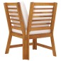 3-tlg. Garten-Lounge-Set mit Creme Kissen Akazie Massivholz 3-tlg. Garten-Lounge-Set mit Creme Kissen Akazie Massivholz