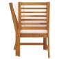 3-tlg. Garten-Lounge-Set mit Creme Kissen Akazie Massivholz 3-tlg. Garten-Lounge-Set mit Creme Kissen Akazie Massivholz