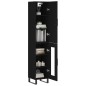 Highboard Schwarz 34,5x34x180 cm Holzwerkstoff Highboard Schwarz 34,5x34x180 cm Holzwerkstoff