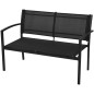 4-tlg. Garten-Lounge-Set Textilene Schwarz 4-tlg. Garten-Lounge-Set Textilene Schwarz
