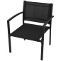 4-tlg. Garten-Lounge-Set Textilene Schwarz 4-tlg. Garten-Lounge-Set Textilene Schwarz