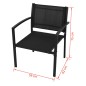 4-tlg. Garten-Lounge-Set Textilene Schwarz 4-tlg. Garten-Lounge-Set Textilene Schwarz