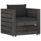 7-tlg. Garten-Lounge-Set mit Kissen Grau Imprägniertes Holz 7-tlg. Garten-Lounge-Set mit Kissen Grau Imprägniertes Holz