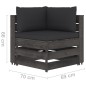 7-tlg. Garten-Lounge-Set mit Kissen Grau Imprägniertes Holz 7-tlg. Garten-Lounge-Set mit Kissen Grau Imprägniertes Holz