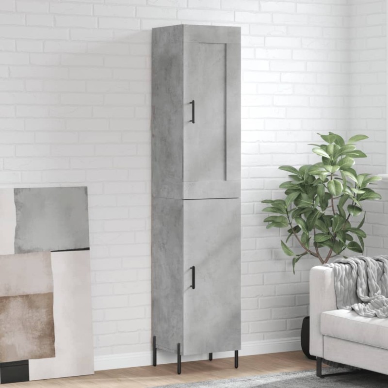 Highboard Betongrau 34,5x34x180 cm Holzwerkstoff Highboard Betongrau 34,5x34x180 cm Holzwerkstoff