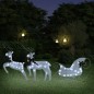 vidaXL Rentier mit Schlitten Weihnachtsdekoration 60 LEDs Outdoor Weiß vidaXL Rentier mit Schlitten Weihnachtsdekoration 60 LEDs Outdoor Weiß