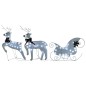 vidaXL Rentier mit Schlitten Weihnachtsdekoration 60 LEDs Outdoor Weiß vidaXL Rentier mit Schlitten Weihnachtsdekoration 60 LEDs Outdoor Weiß