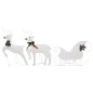 vidaXL Rentier mit Schlitten Weihnachtsdekoration 60 LEDs Outdoor Weiß vidaXL Rentier mit Schlitten Weihnachtsdekoration 60 LEDs Outdoor Weiß