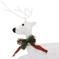 vidaXL Rentier mit Schlitten Weihnachtsdekoration 60 LEDs Outdoor Weiß vidaXL Rentier mit Schlitten Weihnachtsdekoration 60 LEDs Outdoor Weiß