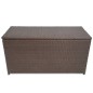 Garten-Aufbewahrungsbox Braun 120x50x60 cm Poly Rattan Garten-Aufbewahrungsbox Braun 120x50x60 cm Poly Rattan