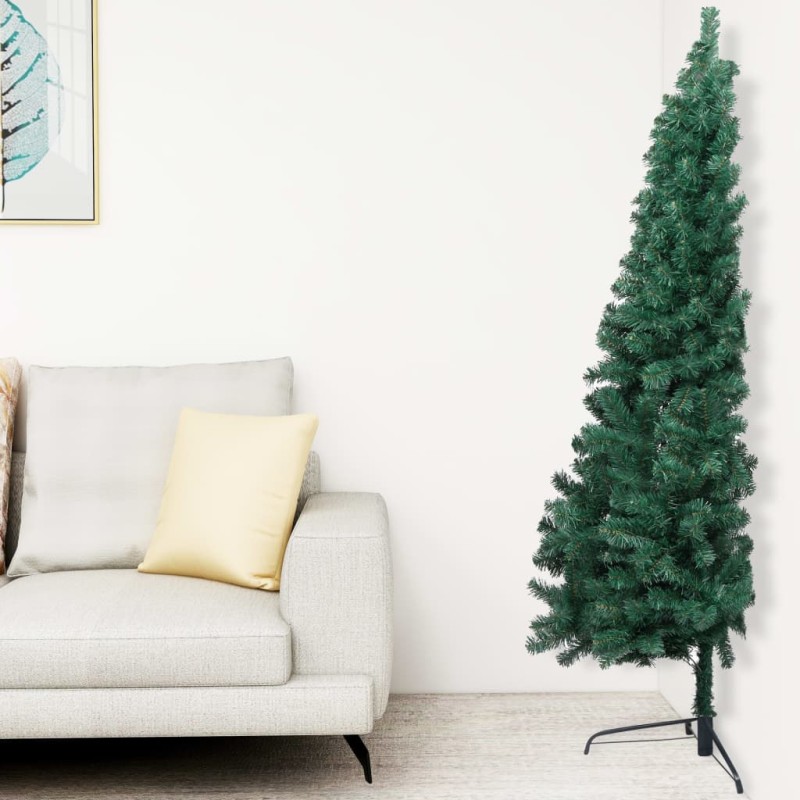 vidaXL Künstlicher Halb-Weihnachtsbaum mit Ständer Grün 150 cm PVC vidaXL Künstlicher Halb-Weihnachtsbaum mit Ständer Grün 150 cm PVC
