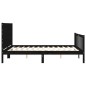 Massivholzbett mit Kopfteil Schwarz 160x200 cm Massivholzbett mit Kopfteil Schwarz 160x200 cm