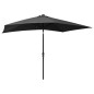 vidaXL Sonnenschirm mit LEDs und Stahl-Mast Anthrazit 2x3 m vidaXL Sonnenschirm mit LEDs und Stahl-Mast Anthrazit 2x3 m