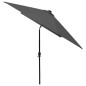 vidaXL Sonnenschirm mit LEDs und Stahl-Mast Anthrazit 2x3 m vidaXL Sonnenschirm mit LEDs und Stahl-Mast Anthrazit 2x3 m