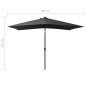 vidaXL Sonnenschirm mit LEDs und Stahl-Mast Anthrazit 2x3 m vidaXL Sonnenschirm mit LEDs und Stahl-Mast Anthrazit 2x3 m