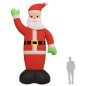 vidaXL Aufblasbarer Weihnachtsmann mit LEDs 620 cm vidaXL Aufblasbarer Weihnachtsmann mit LEDs 620 cm