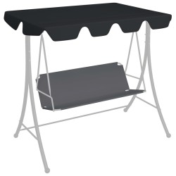 Ersatzdach für Hollywoodschaukel Schwarz 188/168x110/145 cm