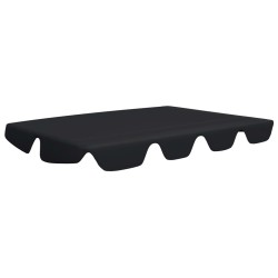 Ersatzdach für Hollywoodschaukel Schwarz 188/168x110/145 cm