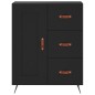 Highboard Schwarz 69,5x34x180 cm Holzwerkstoff Highboard Schwarz 69,5x34x180 cm Holzwerkstoff