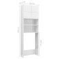 Waschmaschinenschrank Hochglanz-Weiß 64x25,5x190 cm Waschmaschinenschrank Hochglanz-Weiß 64x25,5x190 cm