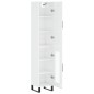 Highboard Hochglanz-Weiß 34,5x34x180 cm Holzwerkstoff Highboard Hochglanz-Weiß 34,5x34x180 cm Holzwerkstoff