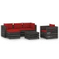 vidaXL 6-tlg. Garten-Lounge-Set mit Kissen Grau Imprägniertes Holz vidaXL 6-tlg. Garten-Lounge-Set mit Kissen Grau Imprägniertes Holz