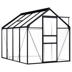 vidaXL Gewächshaus Anthrazit Aluminium 4,75 m²