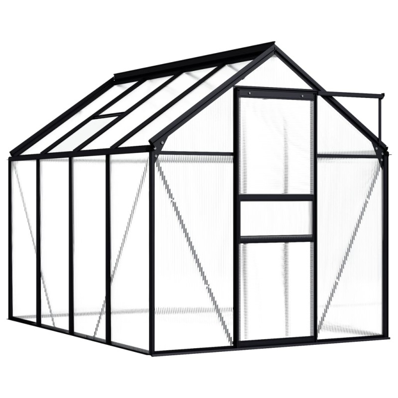 vidaXL Gewächshaus Anthrazit Aluminium 4,75 m² vidaXL Gewächshaus Anthrazit Aluminium 4,75 m²