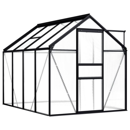vidaXL Gewächshaus Anthrazit Aluminium 4,75 m²