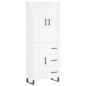 Highboard Hochglanz-Weiß 69,5x34x180 cm Holzwerkstoff Highboard Hochglanz-Weiß 69,5x34x180 cm Holzwerkstoff