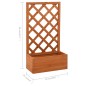 Garten-Spalier mit Blumenkasten Orange 50x25x90 cm Tannenholz Garten-Spalier mit Blumenkasten Orange 50x25x90 cm Tannenholz