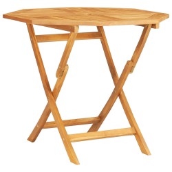 Klappbarer Gartentisch 85x85x76 cm Teak Massivholz