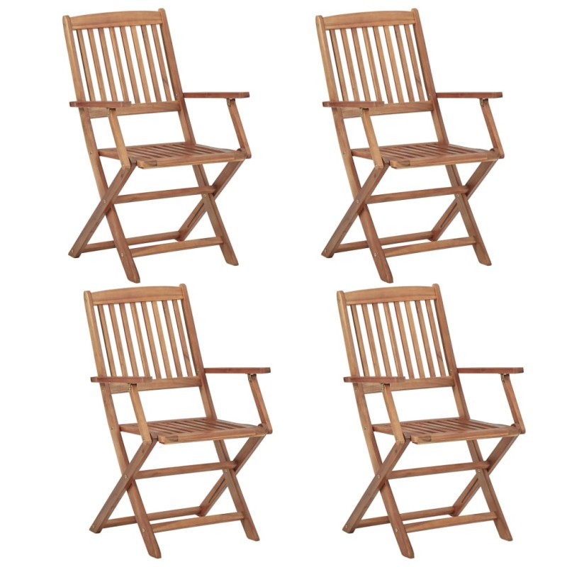 Klappbare Gartenstühle 4 Stk. Massivholz Akazie Klappbare Gartenstühle 4 Stk. Massivholz Akazie