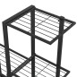 Blumenständer auf Rollen 94,5x25x92,5 cm Schwarz Metall Blumenständer auf Rollen 94,5x25x92,5 cm Schwarz Metall