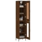 Highboard Braun Eichen-Optik 34,5x34x180 cm Holzwerkstoff Highboard Braun Eichen-Optik 34,5x34x180 cm Holzwerkstoff