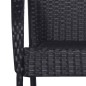 vidaXL Stapelbare Gartenstühle 2 Stk. Poly Rattan Schwarz vidaXL Stapelbare Gartenstühle 2 Stk. Poly Rattan Schwarz