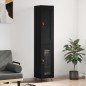 Highboard Schwarz 34,5x34x180 cm Holzwerkstoff Highboard Schwarz 34,5x34x180 cm Holzwerkstoff