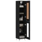 Highboard Schwarz 34,5x34x180 cm Holzwerkstoff Highboard Schwarz 34,5x34x180 cm Holzwerkstoff