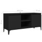 TV-Schrank mit Metallbeinen Schwarz 103,5x35x50 cm TV-Schrank mit Metallbeinen Schwarz 103,5x35x50 cm