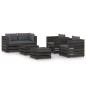 6-tlg. Garten-Lounge-Set mit Kissen Grau Imprägniertes Holz 6-tlg. Garten-Lounge-Set mit Kissen Grau Imprägniertes Holz