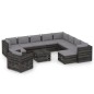 12-tlg. Garten-Lounge-Set mit Kissen Grau Imprägniertes Holz 12-tlg. Garten-Lounge-Set mit Kissen Grau Imprägniertes Holz
