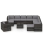 12-tlg. Garten-Lounge-Set mit Kissen Grau Imprägniertes Holz 12-tlg. Garten-Lounge-Set mit Kissen Grau Imprägniertes Holz